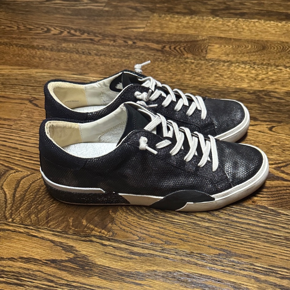 Dolce Vita Black Low-Top Sneakers with White Accents